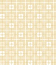 Light yellow, ochre, geometric, seamless pattern, squares, background. Royalty Free Stock Photo