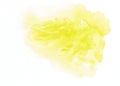 Light yellow watercolour gradient running stain. Beautiful abstract background for designers, mock-ups, invitations