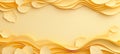 Light Yellow Wave Abstract Background, Elegant And Minimalist Monochromatic Background.