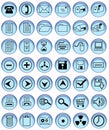Lightblue office buttons Royalty Free Stock Photo