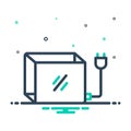 mix icon for Lightbox, voltage and resistance Royalty Free Stock Photo