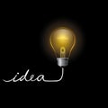 Lightbulb as Idea Symbol. Vector Illustration