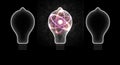 Lightbulb Atom 3D Illustration Royalty Free Stock Photo