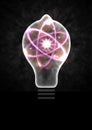 Lightbulb Atom 3D Illustration Royalty Free Stock Photo