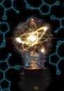 Lightbulb Atom Particle Royalty Free Stock Photo