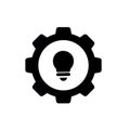 Lightbulb Combined With Gear, Vector Illustration Design Royalty Free Stock Photo