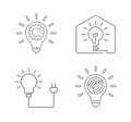 Lightbulb concept icon set