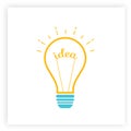 Lightbulb creative idea and brainstorm concept