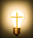 Lightbulb cross Royalty Free Stock Photo