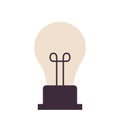 Lightbulb design vector objects illustration science elements and laboratory objects Royalty Free Stock Photo