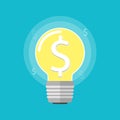 Lightbulb dollar vector