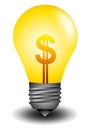Lightbulb Energy Costs Money Royalty Free Stock Photo