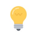 Lightbulb flat icon