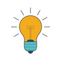 Lightbulb flat line icon