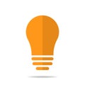 Lightbulb. Flat style icon of utilities. Symbol of light. Clean and modern vector illustration for design, web. Royalty Free Stock Photo