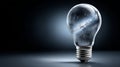 Lightbulb with a galaxy inside on a dark background Royalty Free Stock Photo