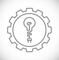 Lightbulb gear icon