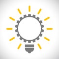 Lightbulb gear icon