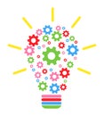 Lightbulb gears icon settings , for mobile applications web sites etc. Vector illustration