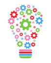Lightbulb gears icon settings , for mobile applications web sites etc. Vector illustration