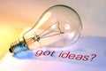 Lightbulb with got ideas Royalty Free Stock Photo