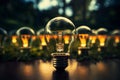 Lightbulb green energy recycle environment eco technology concept