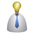 Lightbulb head businessman icon