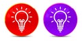 Lightbulb icon glossy round buttons illustration Royalty Free Stock Photo