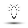 Lightbulb icon outline. Simple black design. Vector illustration. Royalty Free Stock Photo