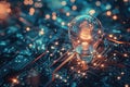 Lightbulb idea concept, Enlightenment and innovation concept Royalty Free Stock Photo