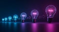lightbulb idea evolution with digital connections Royalty Free Stock Photo