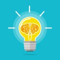 Lightbulb idea gold coin, idea is money vector