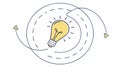 Lightbulb Idea Orbiting Arrow Innovation Vector, vector design Generative AI Royalty Free Stock Photo