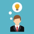 Lightbulb ideas. Business concept. Vector illustration.