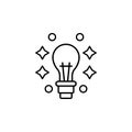 lightbulb, inspiration, electronics icon. Element of marketing for mobile concept and web apps icon. Thin line icon for website