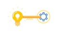 Lightbulb Key Icon: Insightful Solutions & Creativity, vector design Generative AI Royalty Free Stock Photo