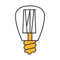 lightbulb lamp icon color illustration
