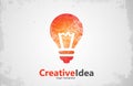 Lightbulb logo template. icon. Abstract . Creative