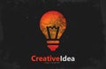 Lightbulb logo template. icon. Abstract . Creative