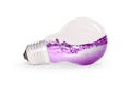 Lightbulb with purple water inside