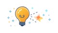 Lightbulb with Sparkles for Creative Breakthrough, vector design Generative AI Royalty Free Stock Photo