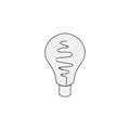 lightbulb thin icon. bulb Hand Drawn thin line icon