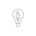 Lightbulb thin line icon. bulb Hand Drawn thin line icon Royalty Free Stock Photo