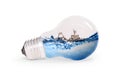 Lightbulb with water and a sinking ship inside