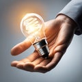 Lightbulb in your hand - saving energy