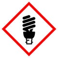 Lightbulbs Compact Fluorescent Symbol Sign, Vector Illustration, Isolate On White Background Label .EPS10