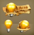 Lightbulbs vector icons