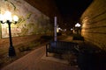 Cherokee IA downtown alleyway night photo during the holidays