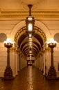 Lighted Arched Hallway in Capitol Building