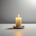 a lighted aromatic candle Royalty Free Stock Photo